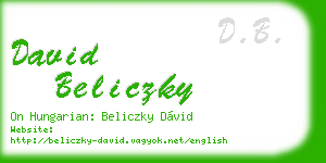 david beliczky business card